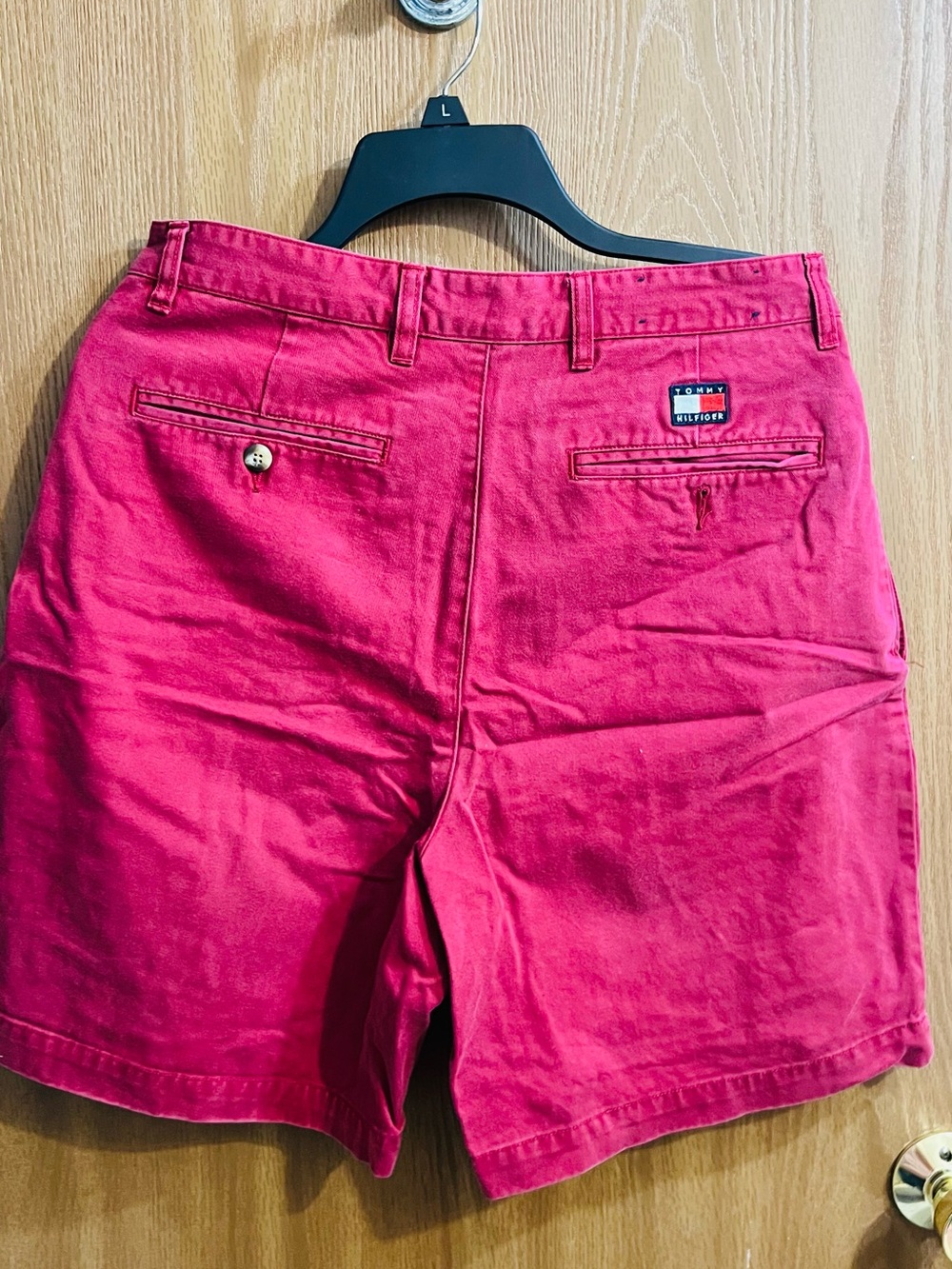 Vintage Tommy Hilfiger Bright Pink Flat Front Men's Shorts